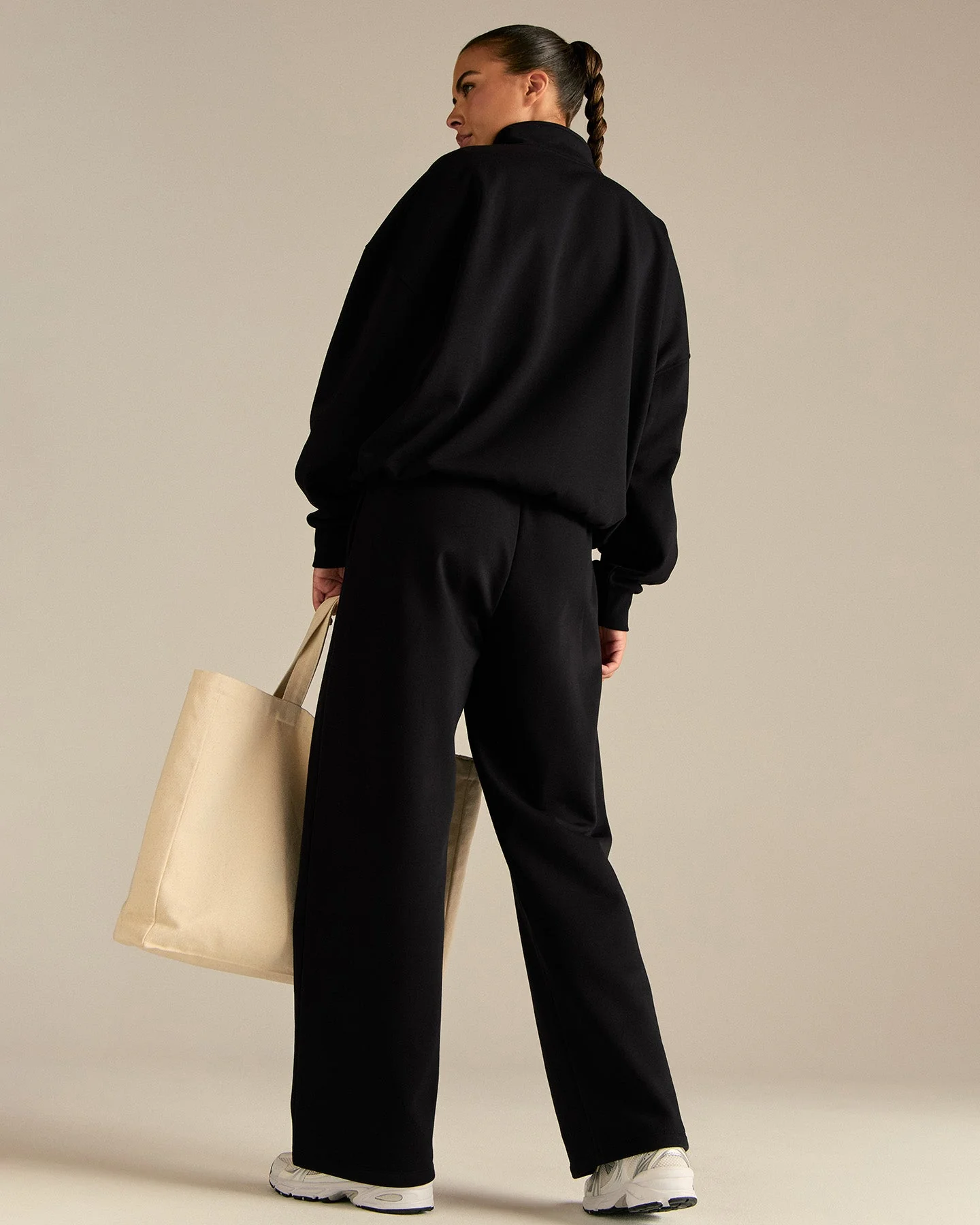 Comfort Cozy Straight Leg Joggers | Black - Image 8