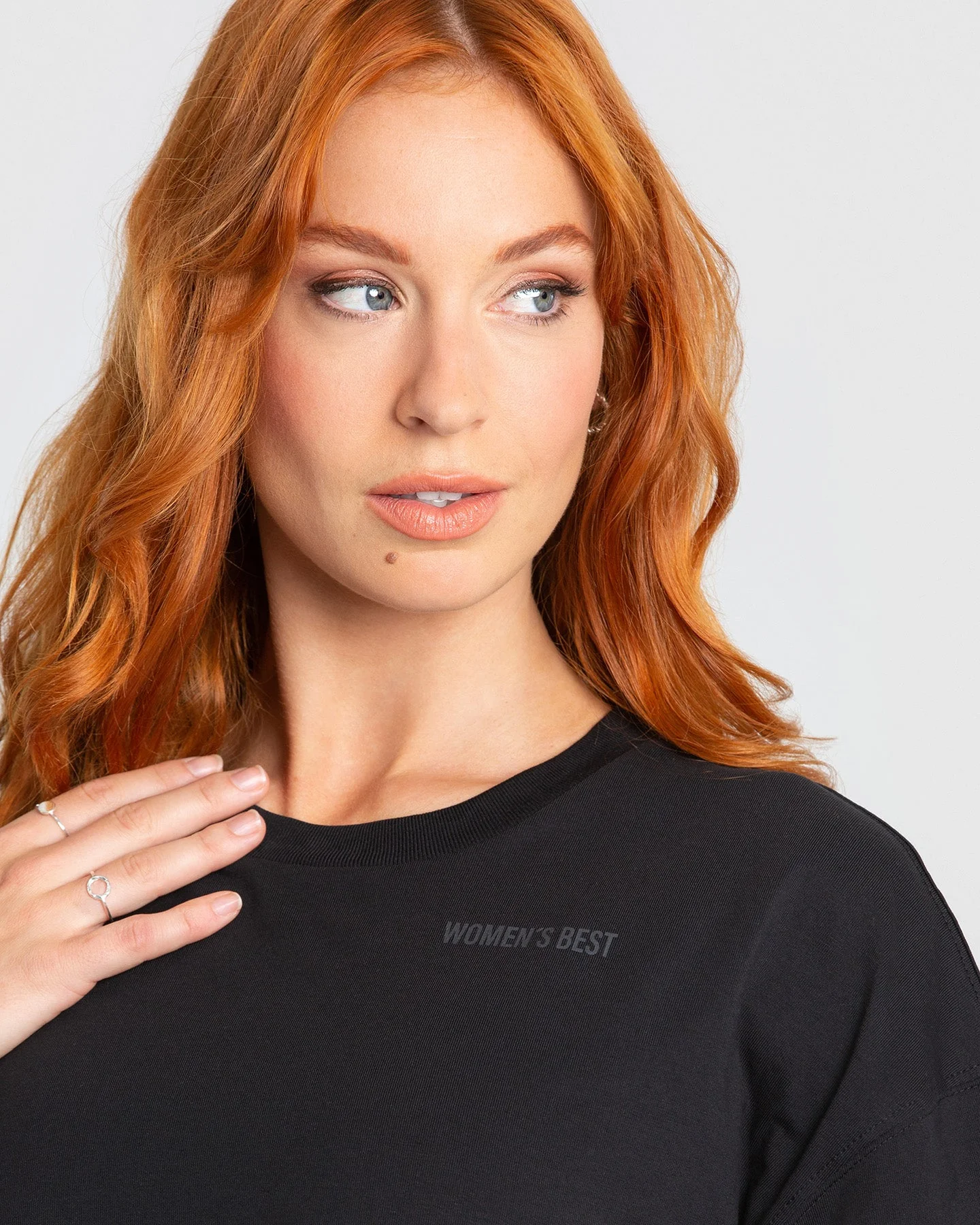 Comfort Oversized Cropped Short Sleeve T-Shirt | Black - Image 4