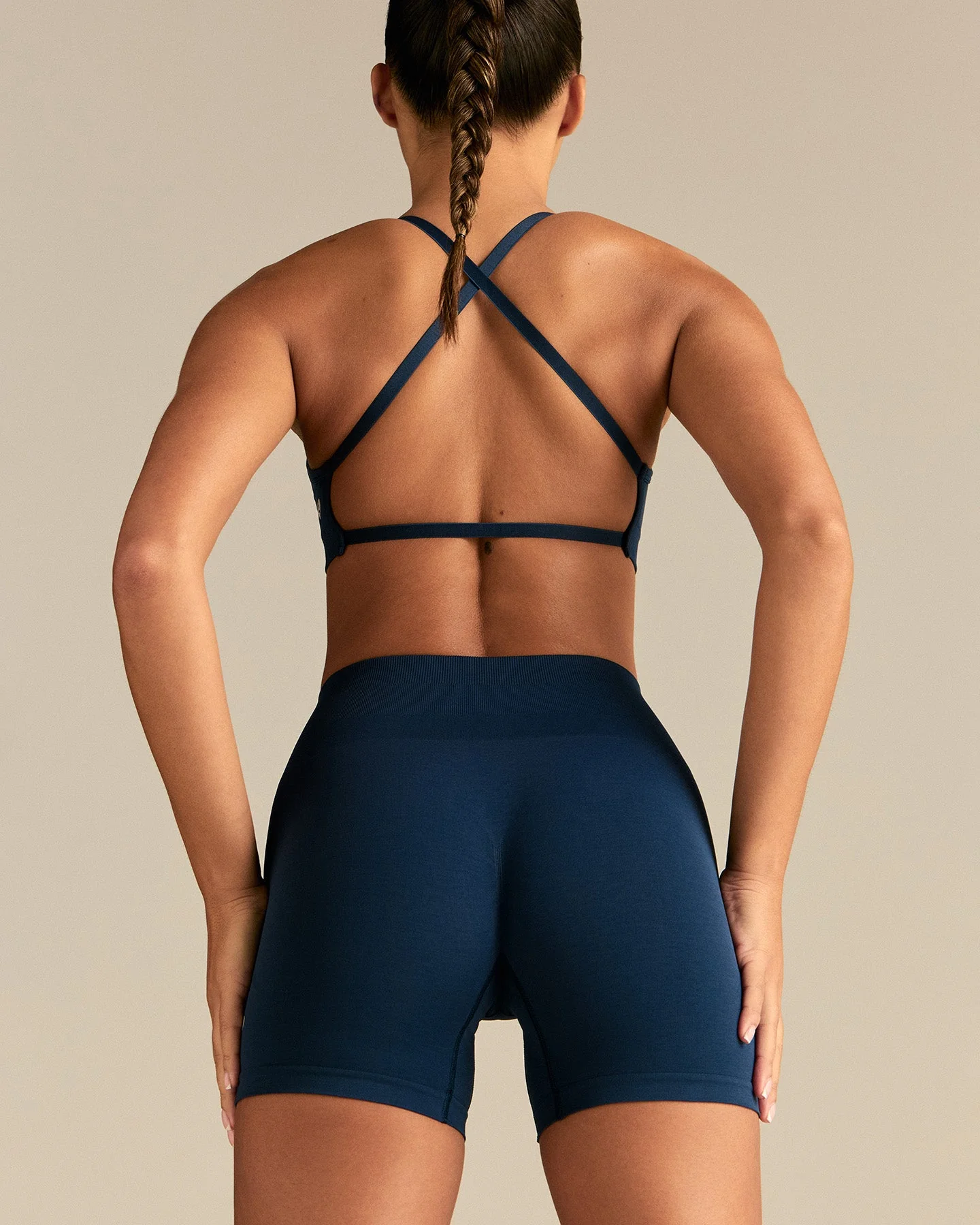 Define 2.0 High Waist Scrunch Shorts 4" | True Navy - Image 6