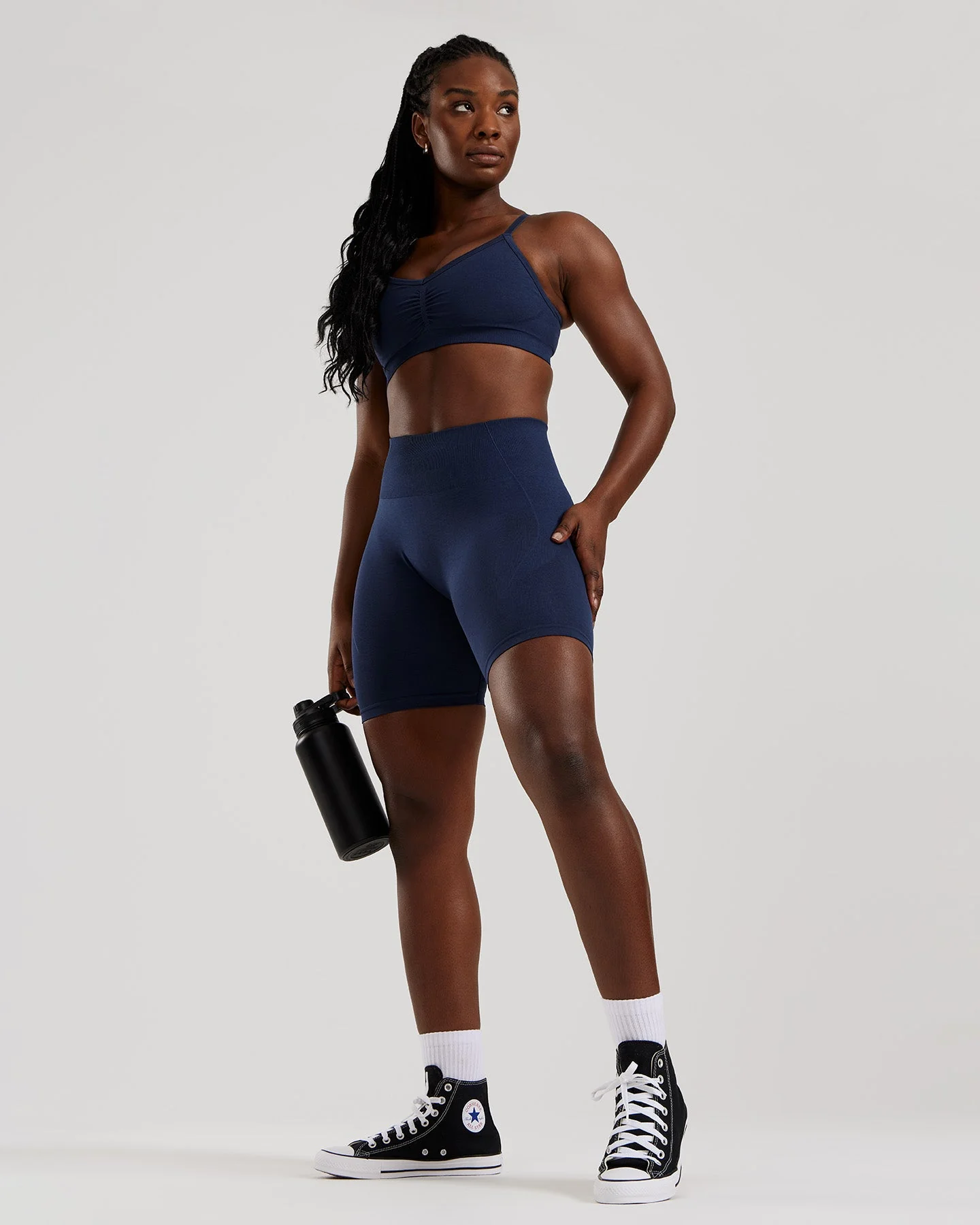 Define 2.0 High Waist Scrunch Shorts 6" | Sapphire Blue - Image 5