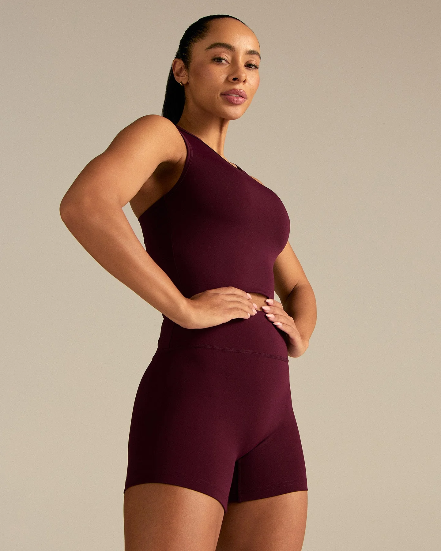 Essential Crop Tank Top | Merlot - Image 8