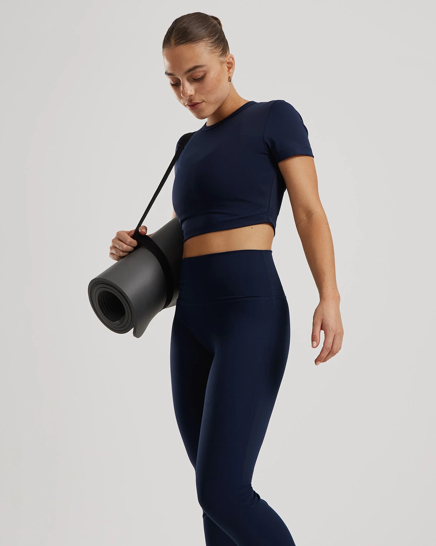 Essential Cropped Short Sleeve Tee | Sapphire Blue - Image 2