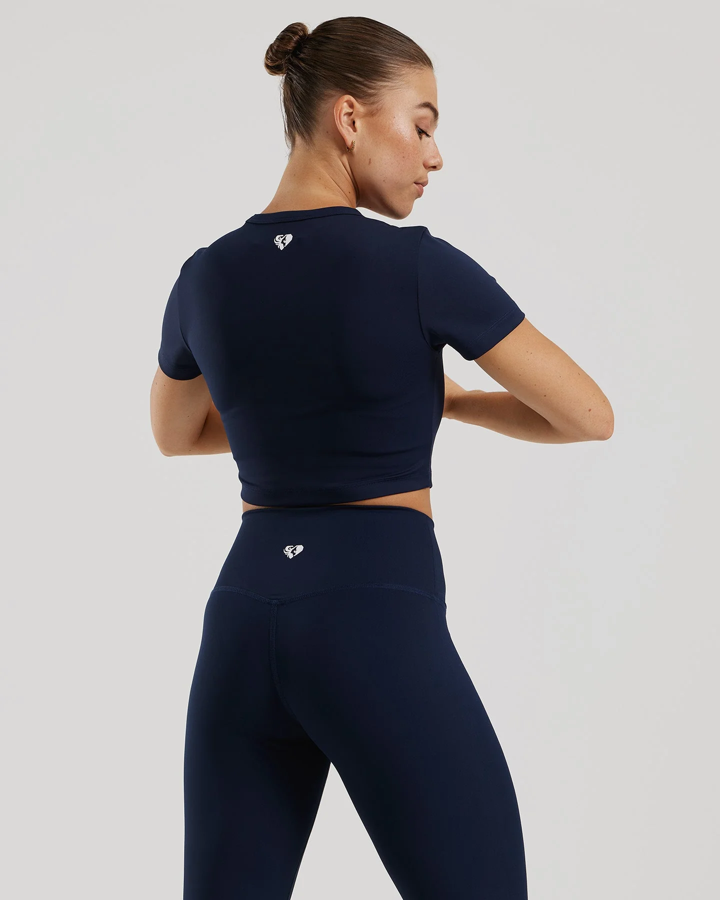 Essential Cropped Short Sleeve Tee | Sapphire Blue - Image 6