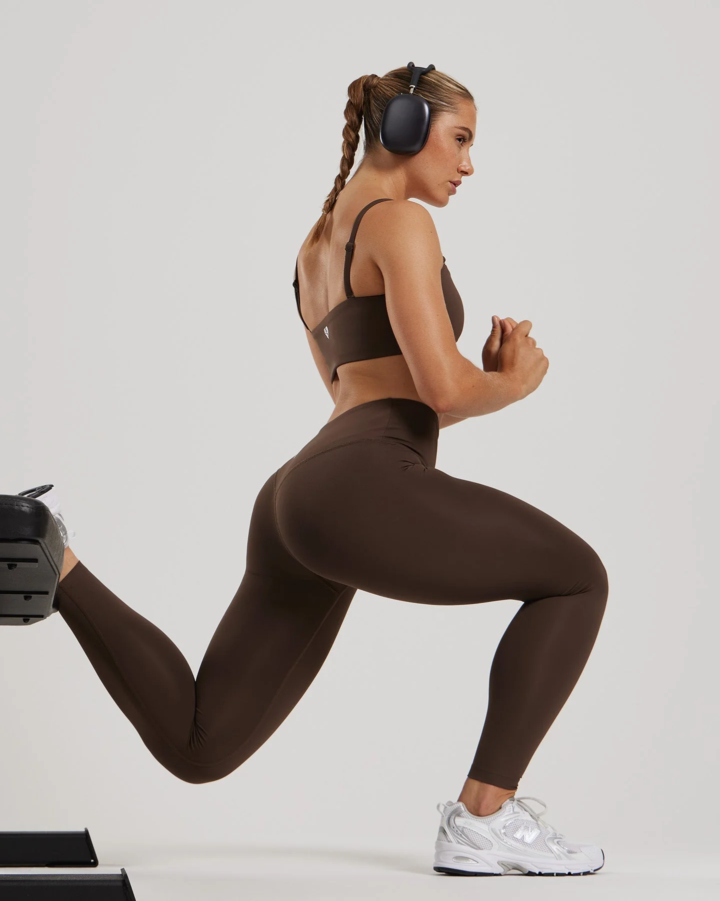 Essential High Waist Leggings | Cocoa - Image 2