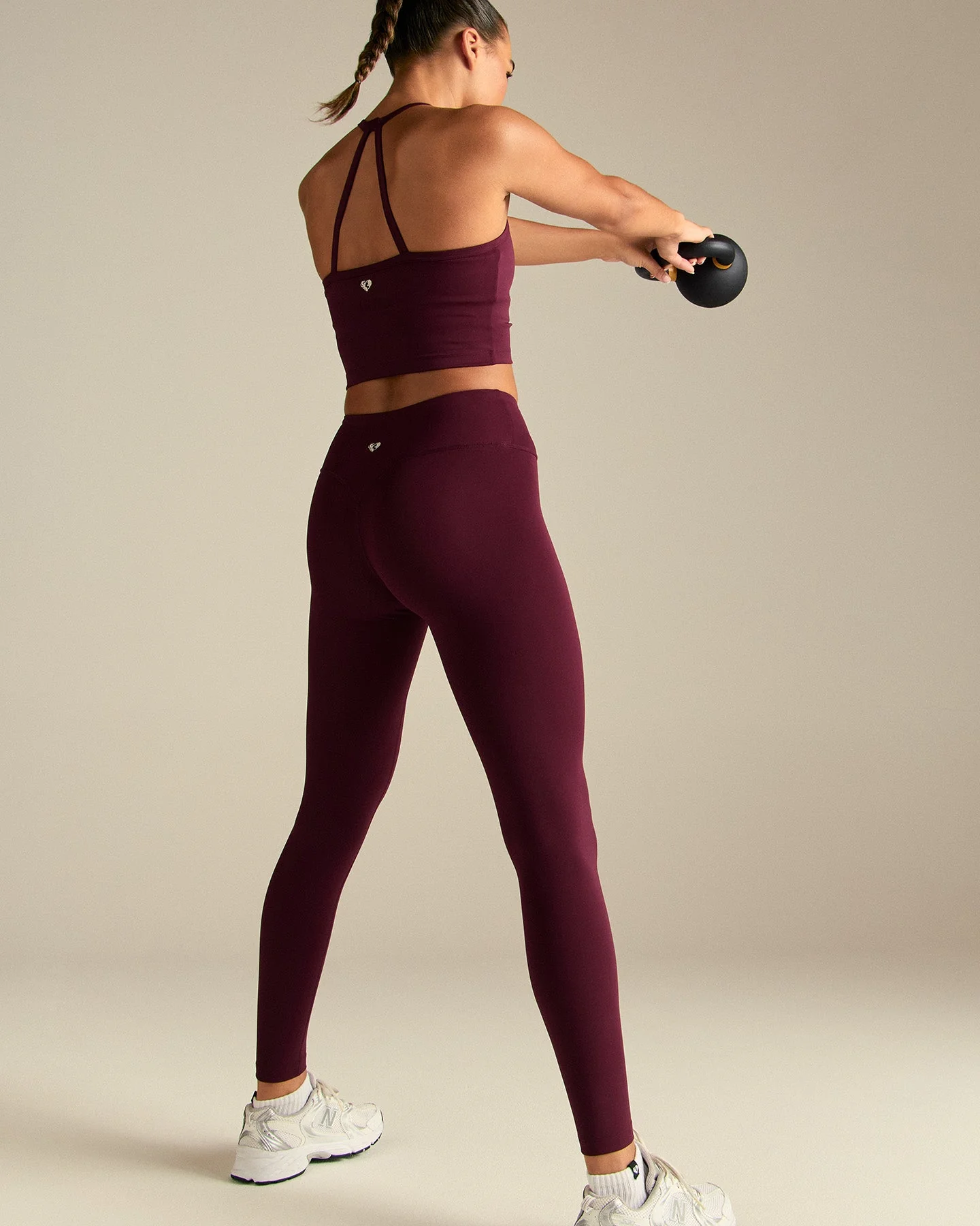 Essential High Waist Leggings | Merlot - Image 3