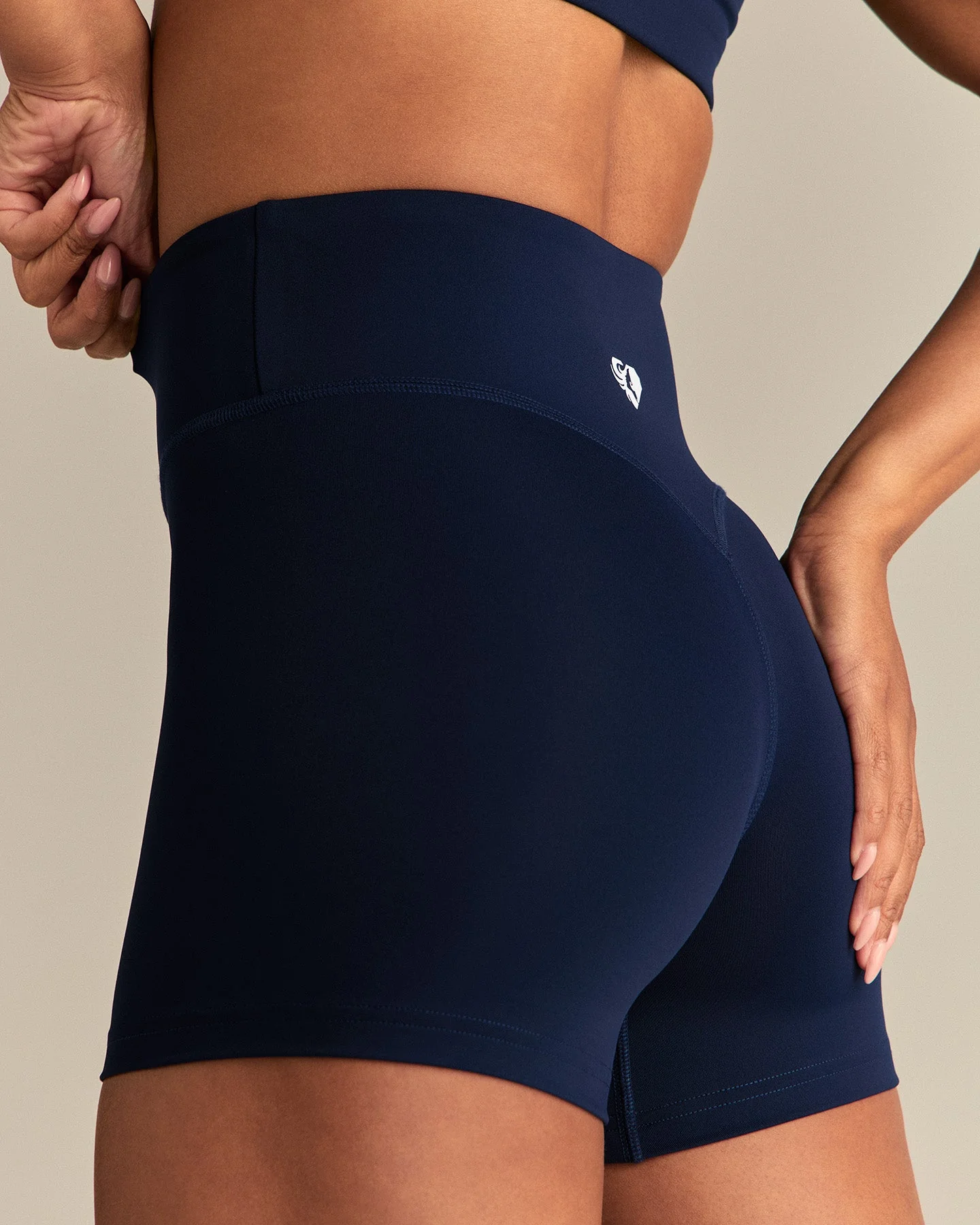 Essential High Waist Shorts | Sapphire Blue - Image 2