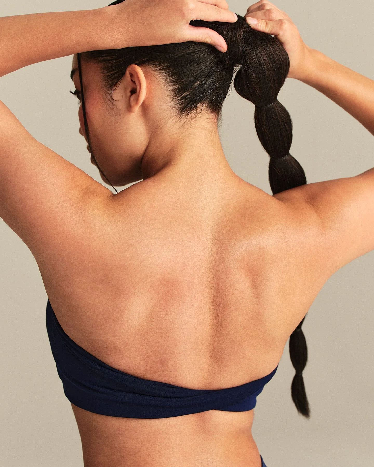 Essential Twist Back Bandeau Bra | Sapphire Blue - Image 3