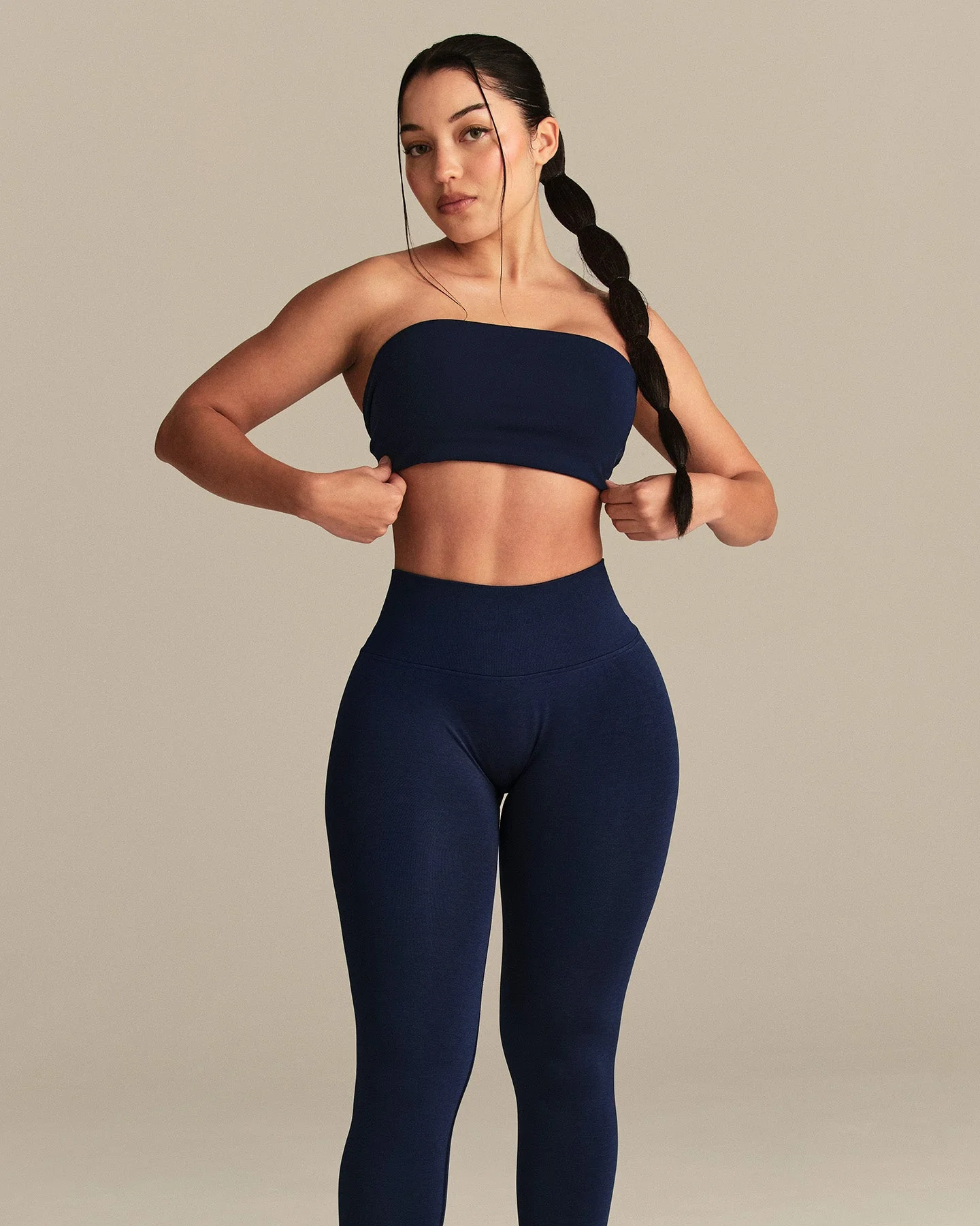 Essential Twist Back Bandeau Bra | Sapphire Blue - Image 4