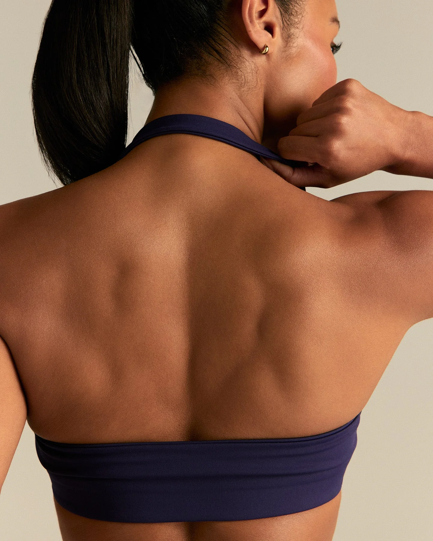 Essential Twist Front Halter Bra | Mystic Purple - Image 7