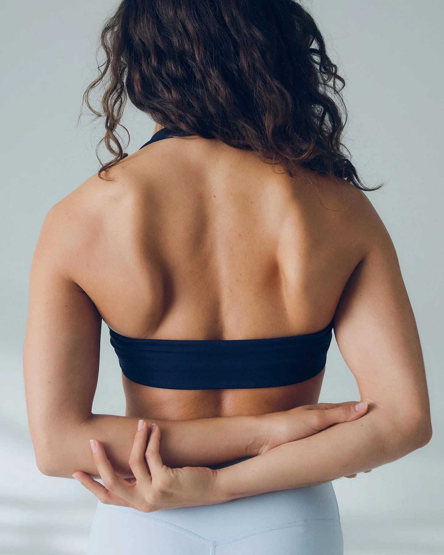 Essential Twist Front Halter Bra | Sapphire Blue - Image 3