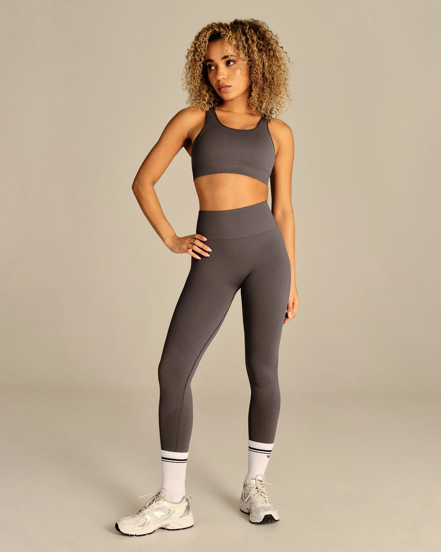 Power Adjustable Sports Bra | Slate Grey - Image 3