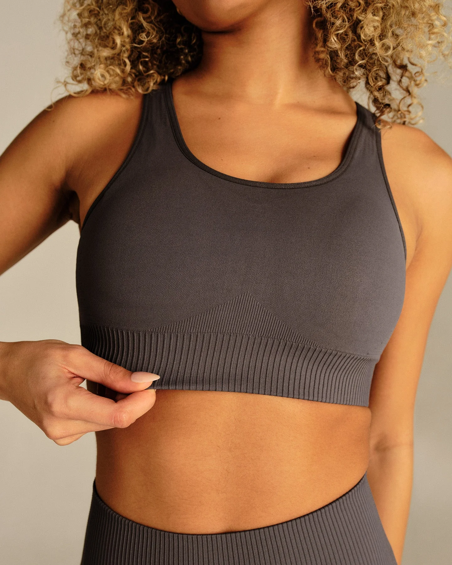 Power Adjustable Sports Bra | Slate Grey - Image 6