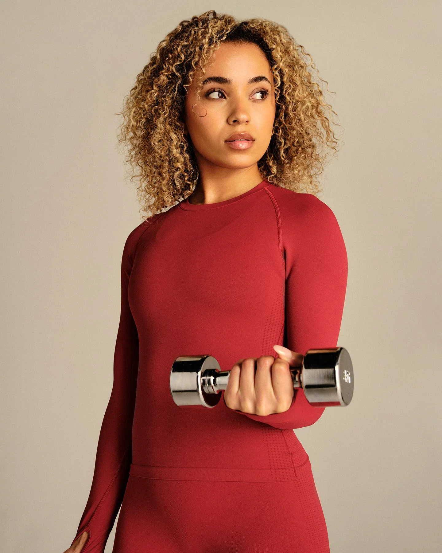 Power Long Sleeve Top | True Red - Image 2