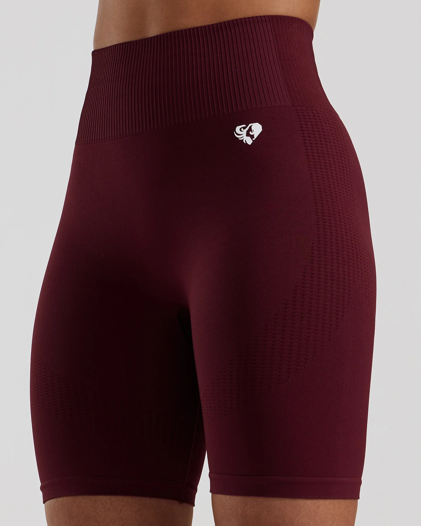 Power High Waist Cycling Shorts | Dark Cherry - Image 3