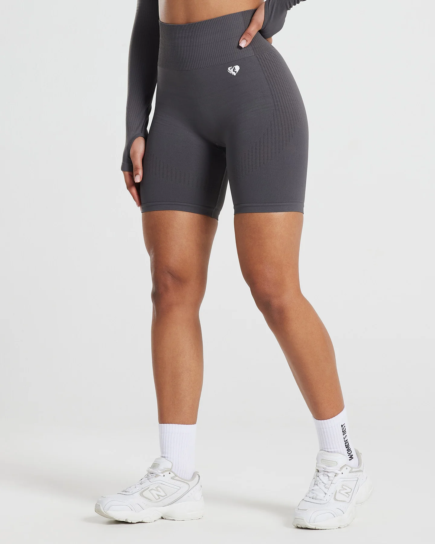Power High Waist Cycling Shorts | Graphite