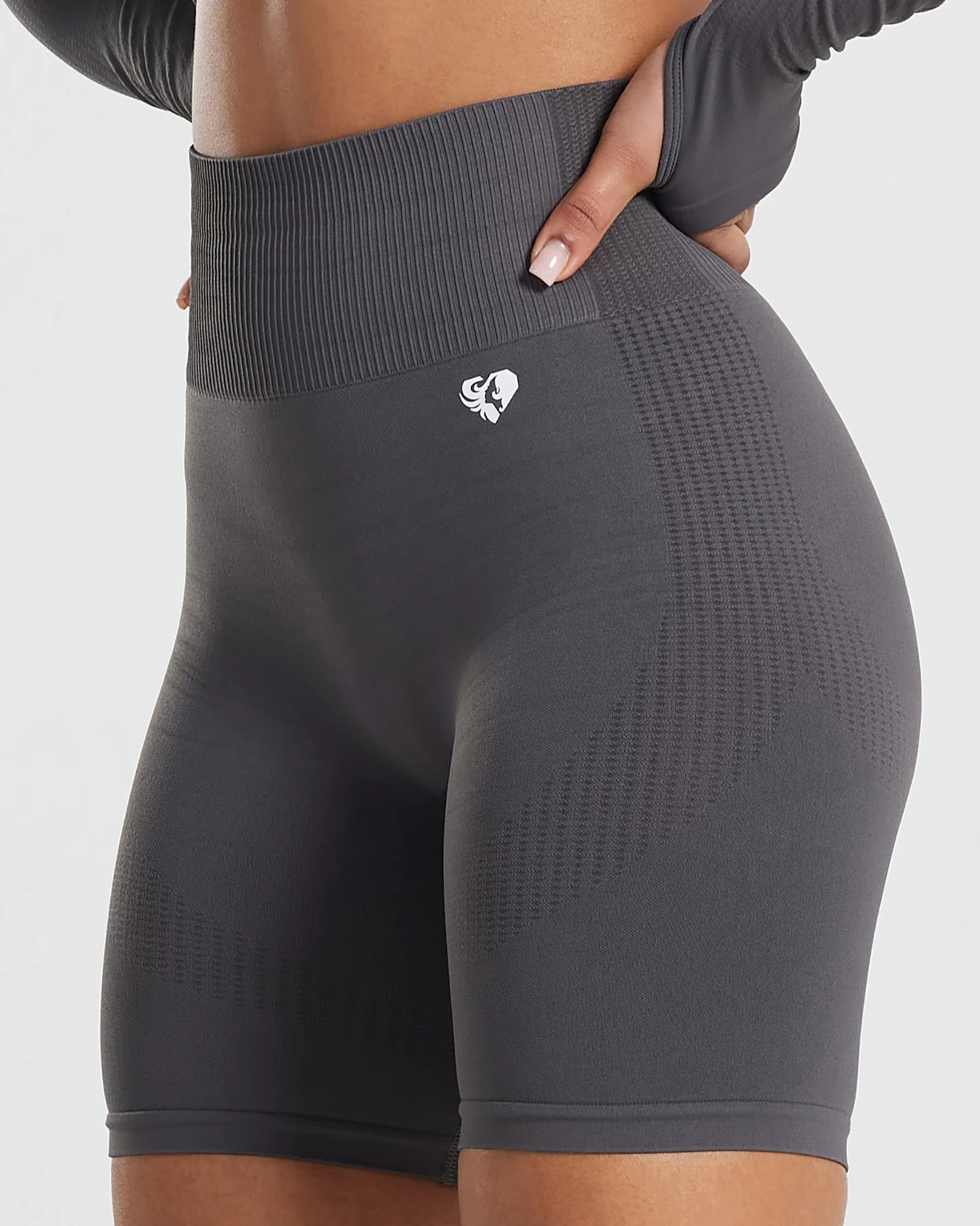Power High Waist Cycling Shorts | Graphite - Image 4