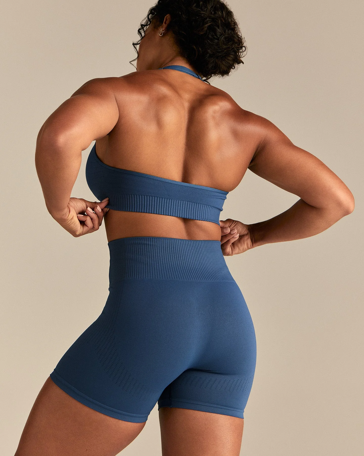 Power Halter Neck Bra | Blueberry - Image 8
