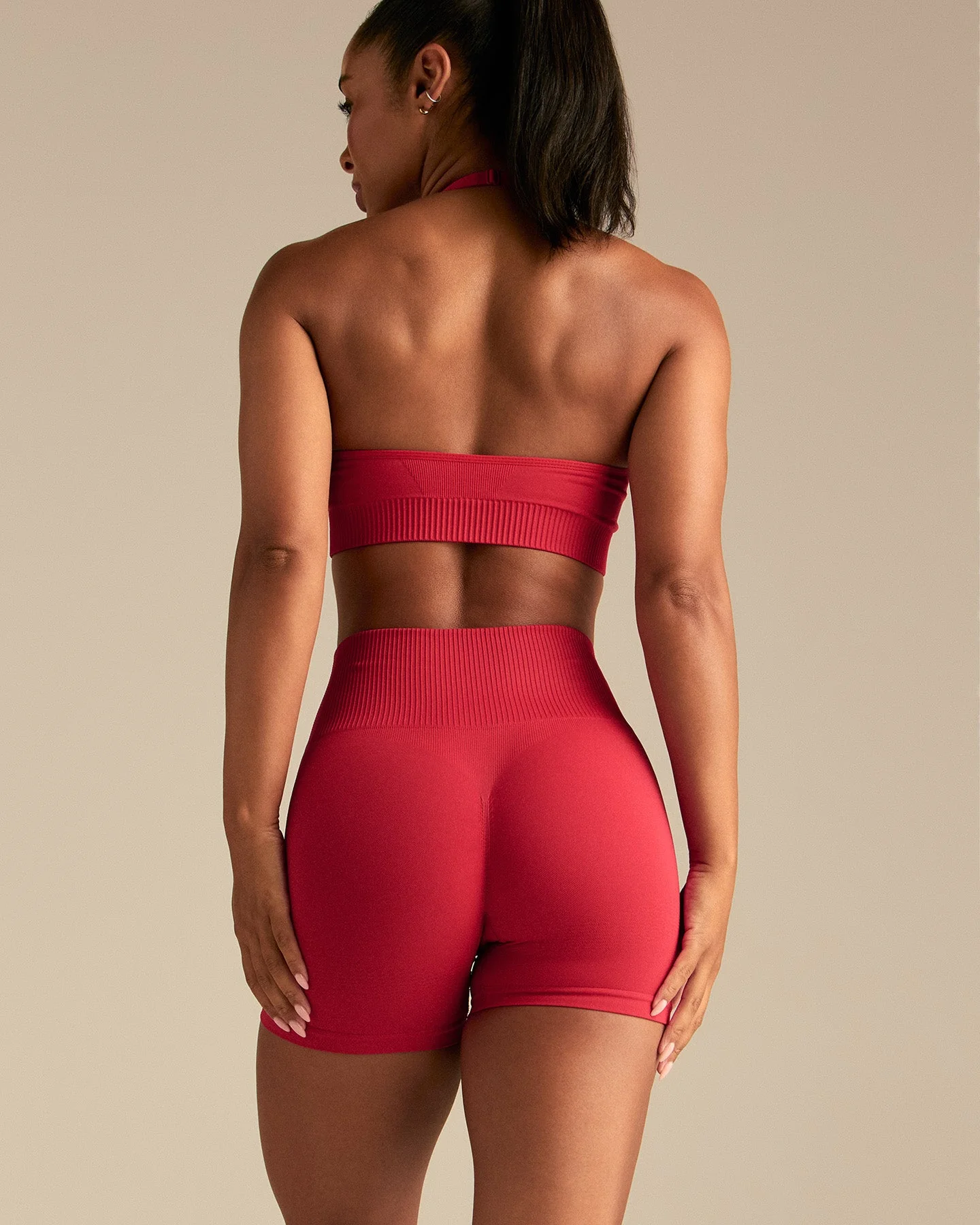 Power Halter Neck Bra | Spicy Red - Image 8