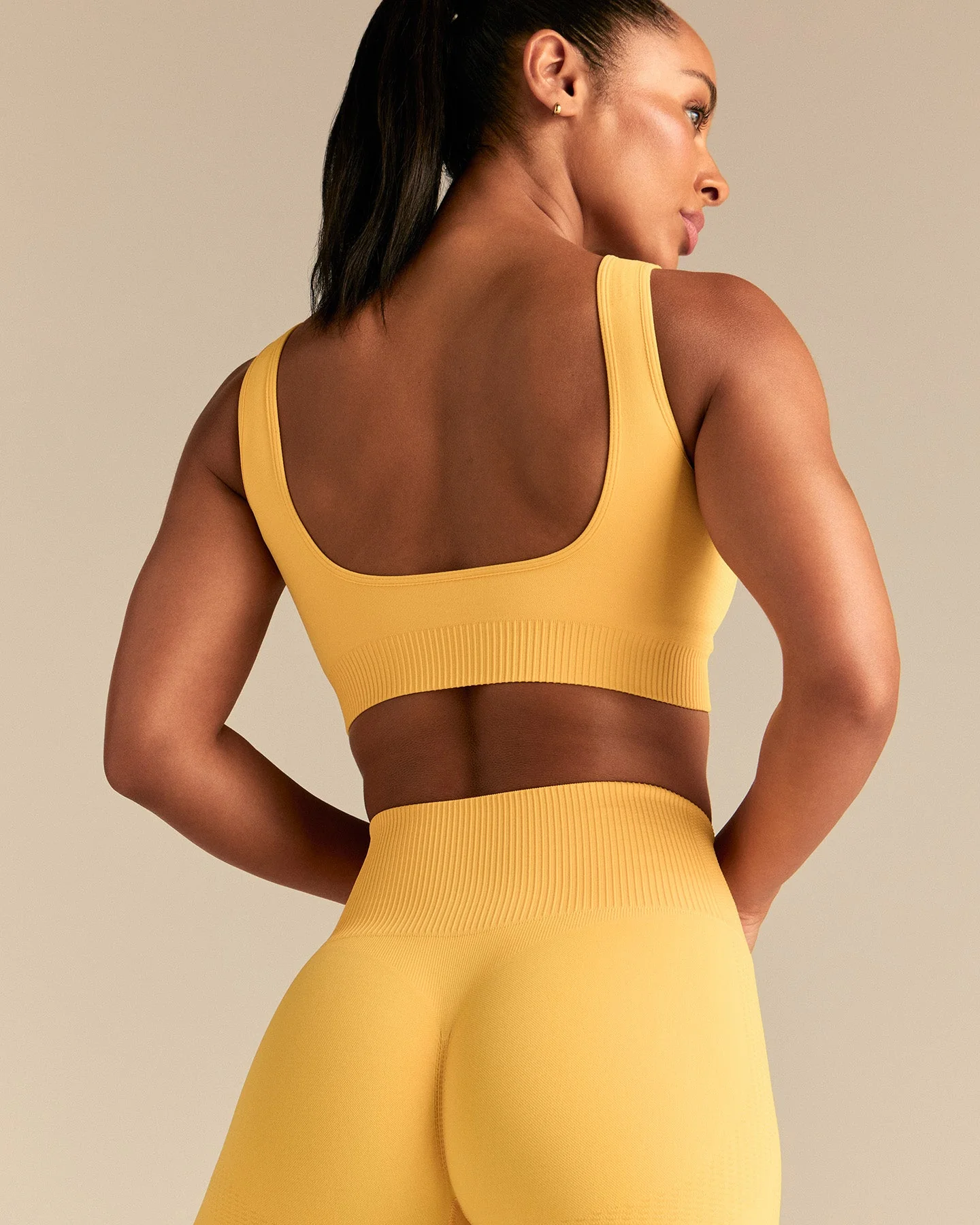Power Open Back Mini Bra | Mango - Image 8
