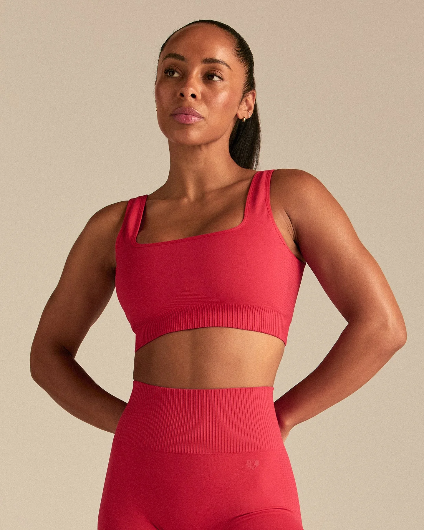 Power Open Back Mini Bra | Spicy Red
