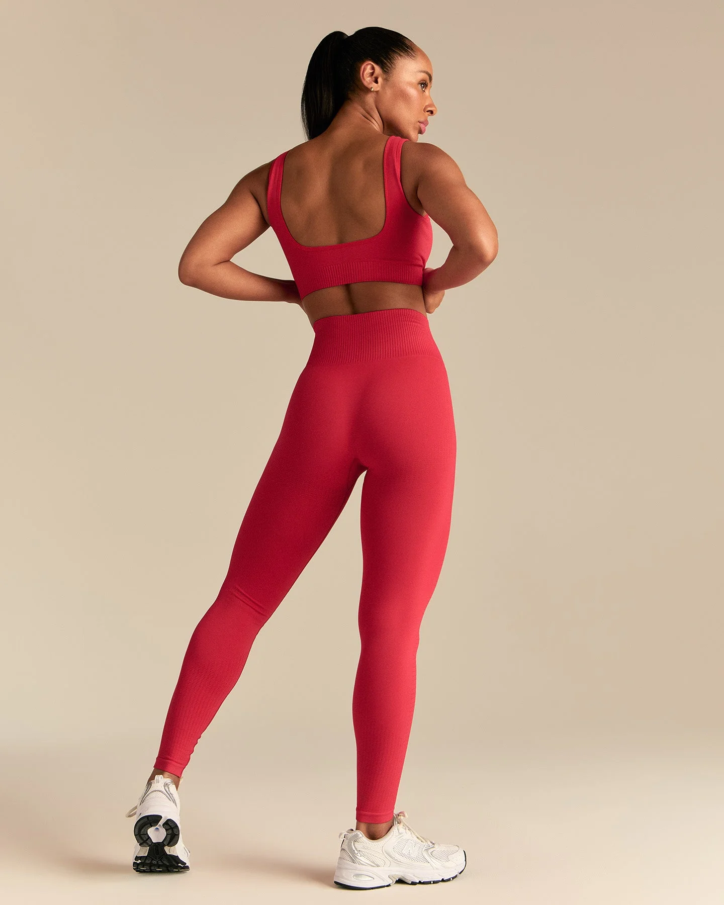 Power Open Back Mini Bra | Spicy Red - Image 2
