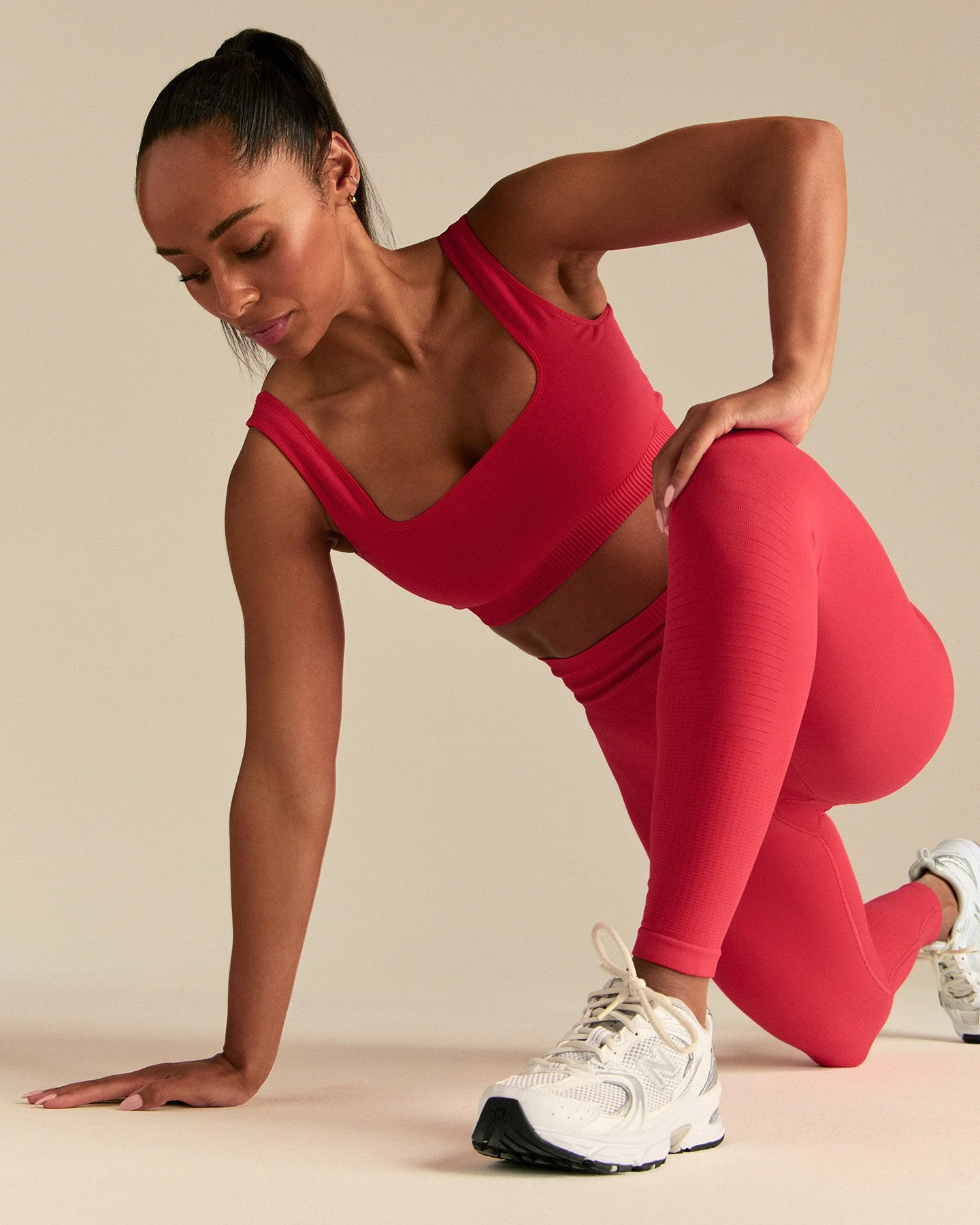 Power Open Back Mini Bra | Spicy Red - Image 7