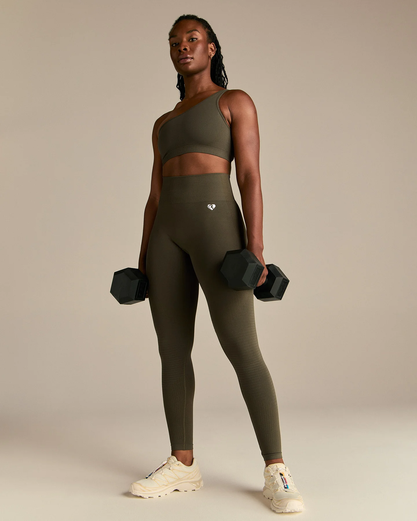 Power High Waist Scrunch Leggings | Dark Olive - Image 8