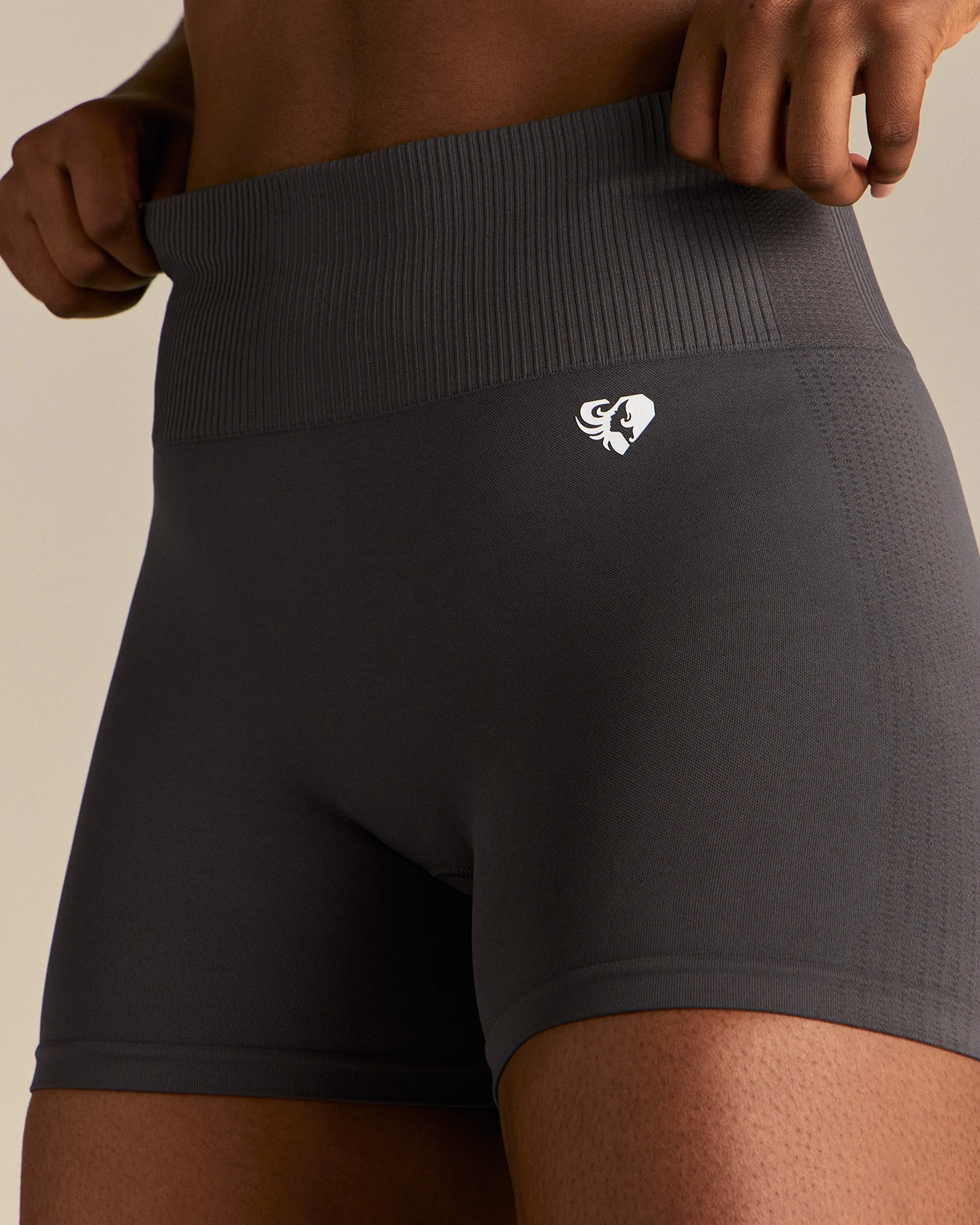 Power High Waist Scrunch Shorts | Graphite - Image 2