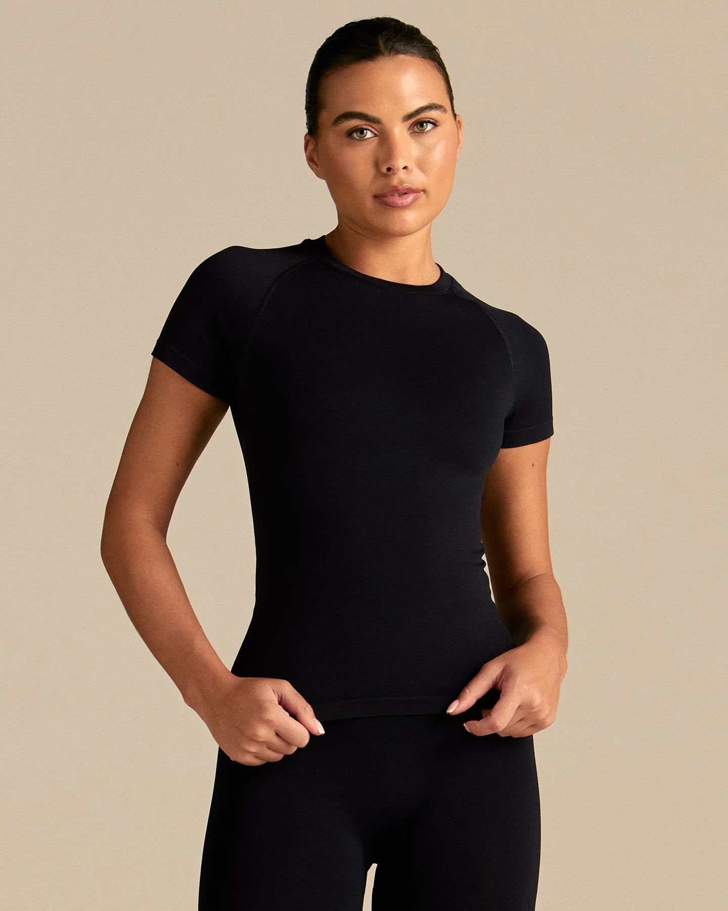 Power Short Sleeve Top | Black