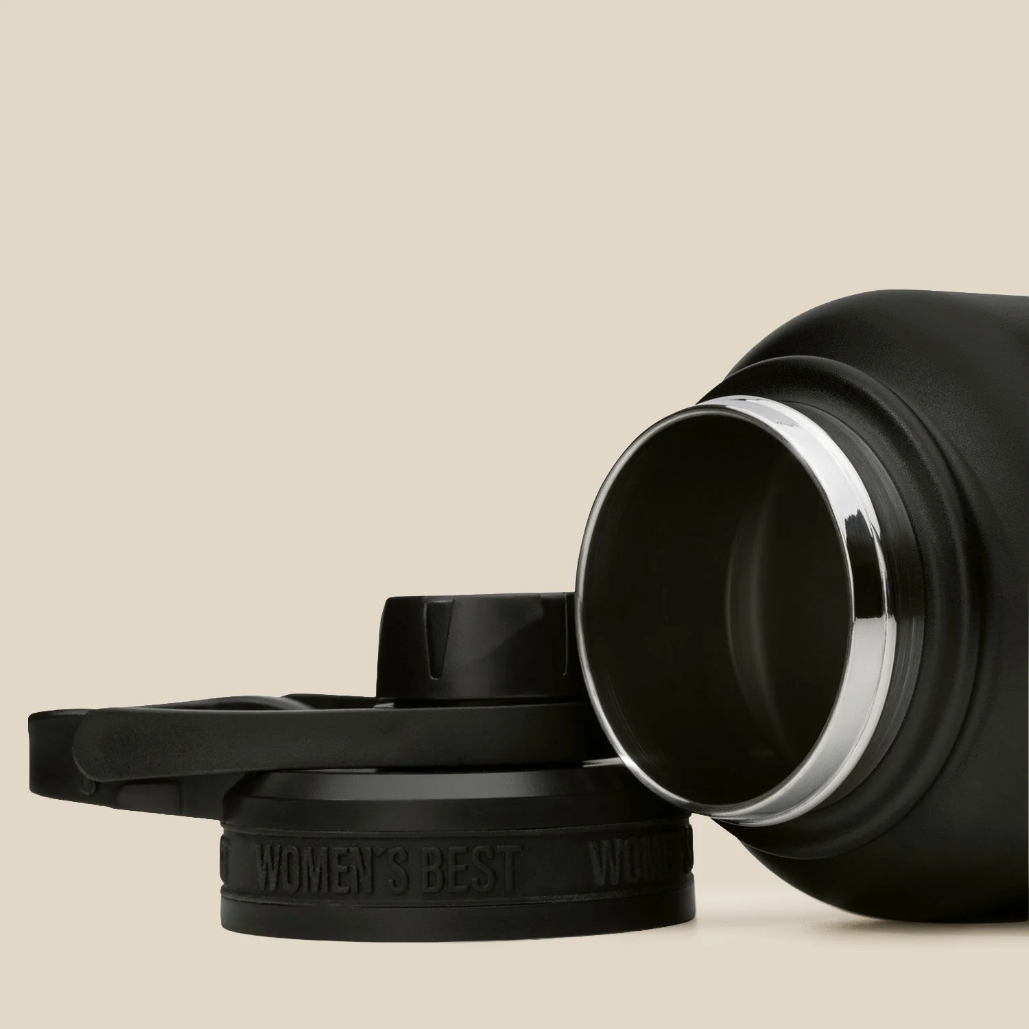 Stainless Steel Sports Bottle | Black - Image 2