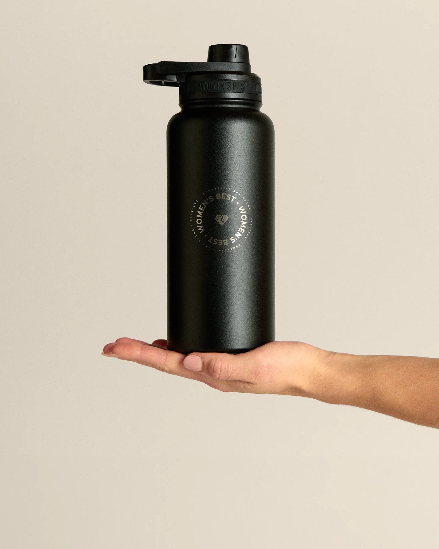 Stainless Steel Sports Bottle | Black - Image 3